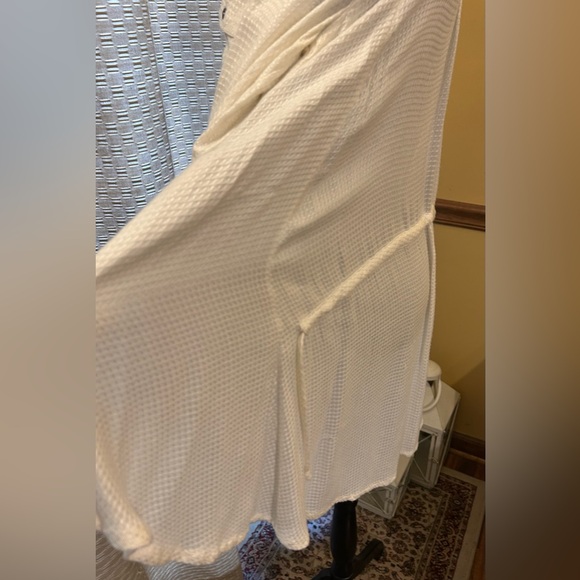 Free People “One of the Guys” Button Down Tunic Waffle Textured Top - Picture 6 of 12